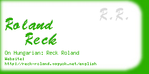 roland reck business card